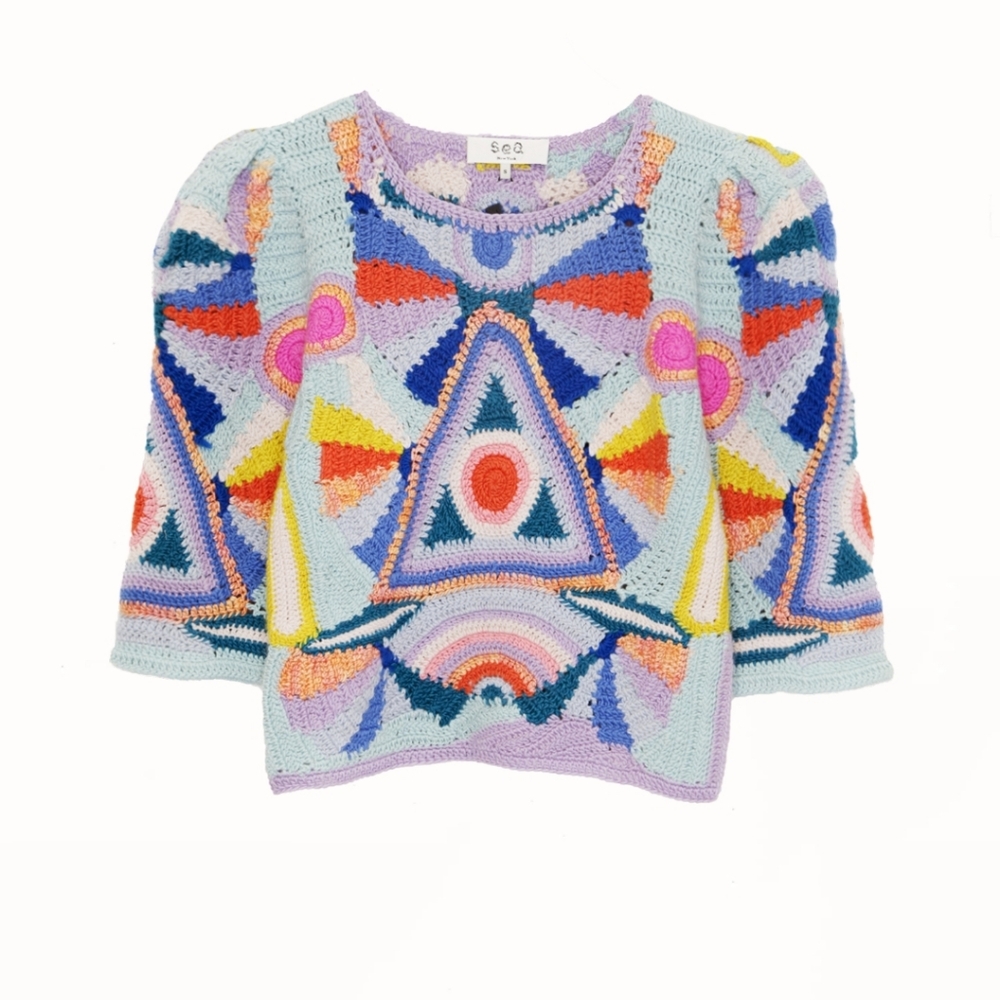 SEA New York Karli Crochet Sweater